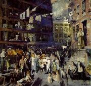 Cliff Dwellers , 1913, oil on canvas. Los Angeles County Museum of Art George Wesley Bellows